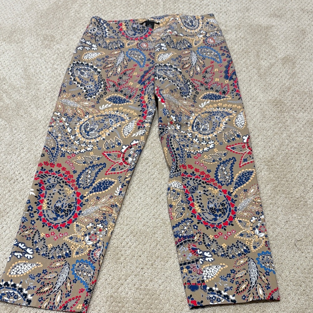 Zac & Rachel Multicolor Floral Pants pull on stretch pants